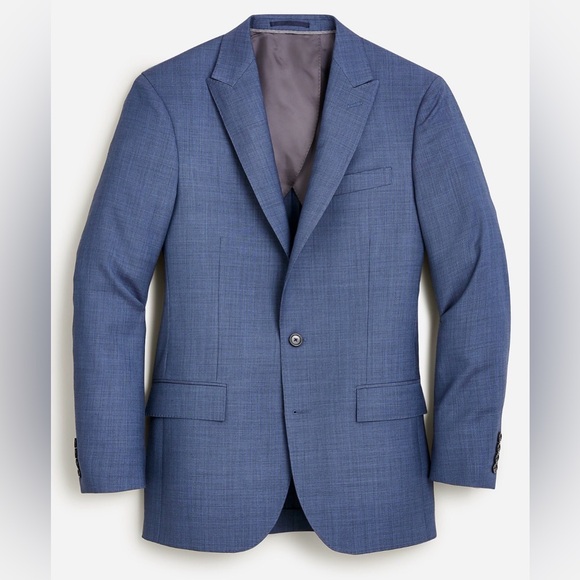 J.CREW Ludlow Italian stretch wool blazer jacket 38R blue